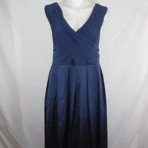 Smokey Blue Adrianna Papell Formal Gown
